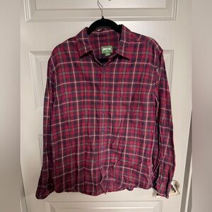 American Eagle Outfitters Red and Blue Plaid Shirt